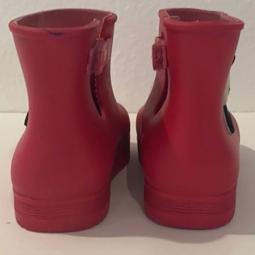 Authentic Grendene kids Panda baby girls pink rubber rain boots sz 7
